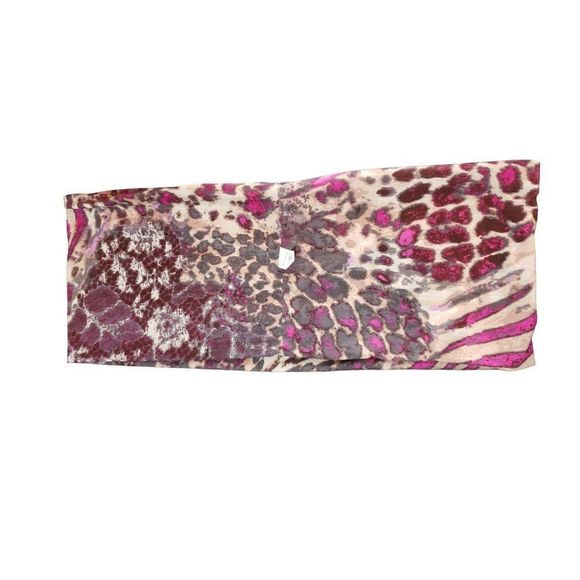 Notations Pink Violet Purple Animal Print Reversible Infinity Scarf - Picture 2 of 8